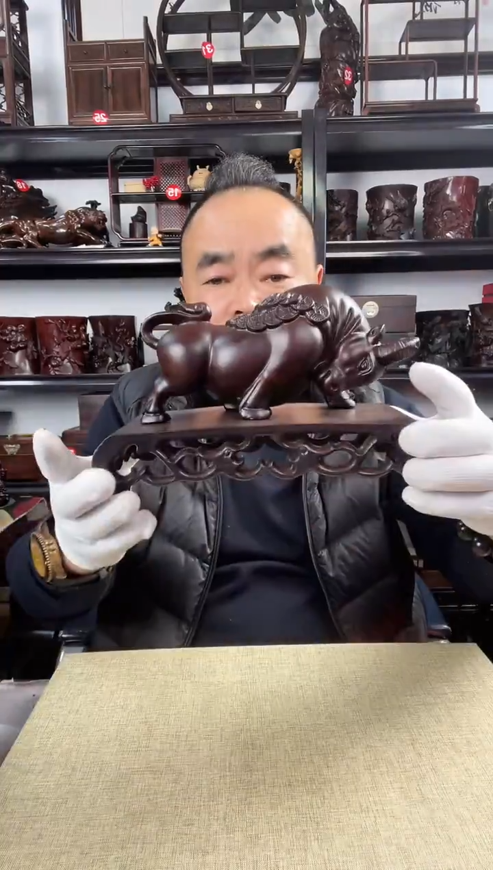 木老李红木工艺品1221+牛