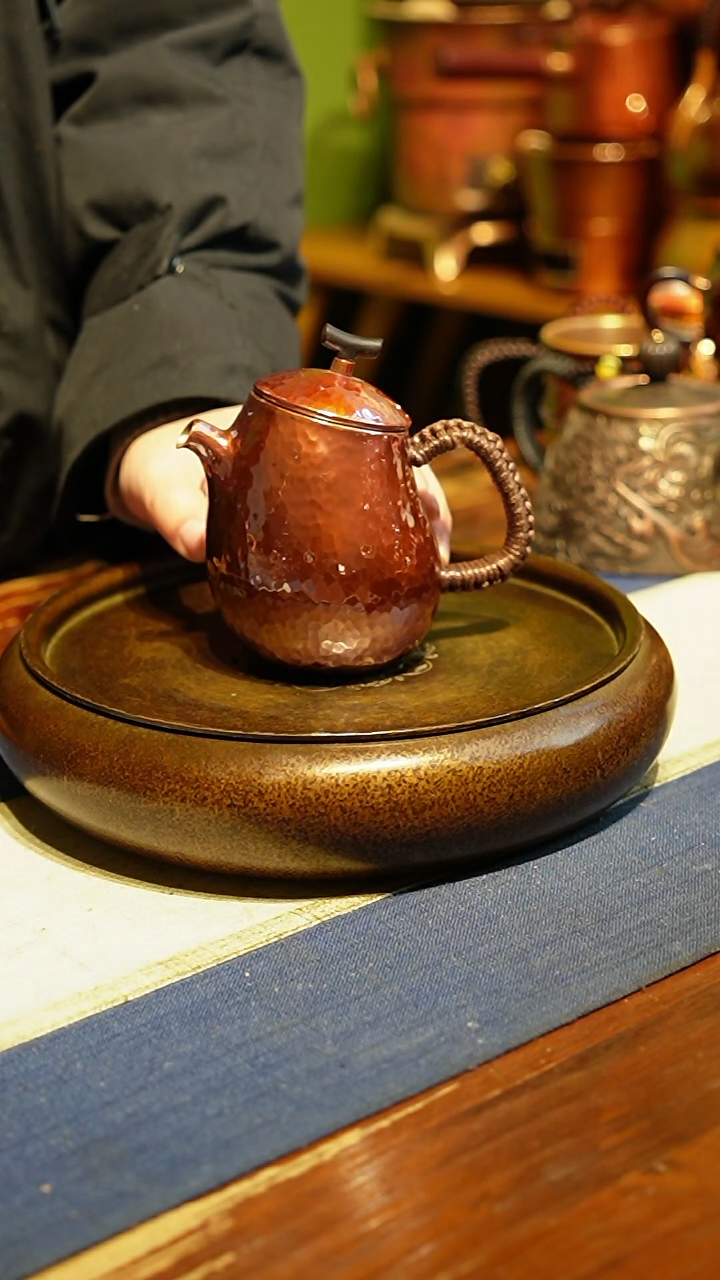 【闪购商品】纯紫铜倔强泡茶壶