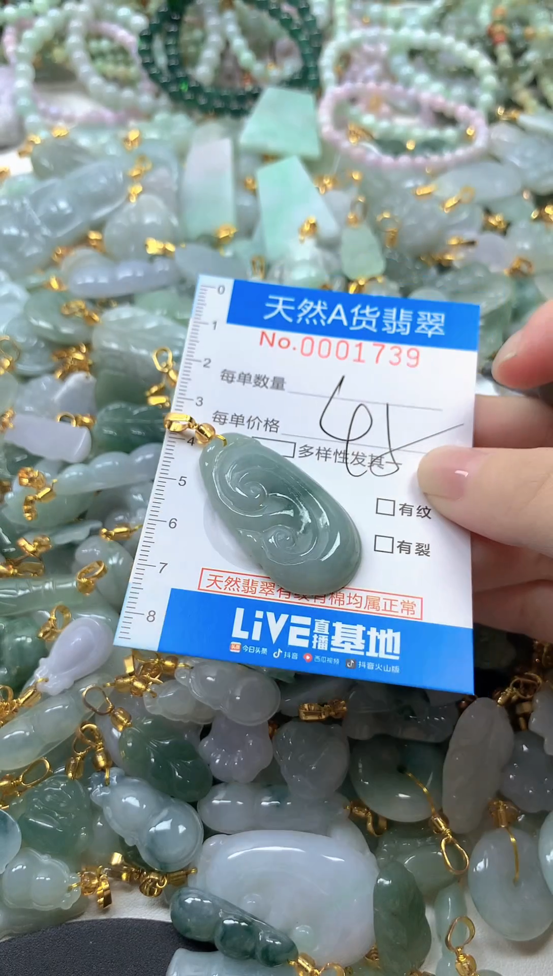 颈饰未镶嵌翡翠净货挂件-1739