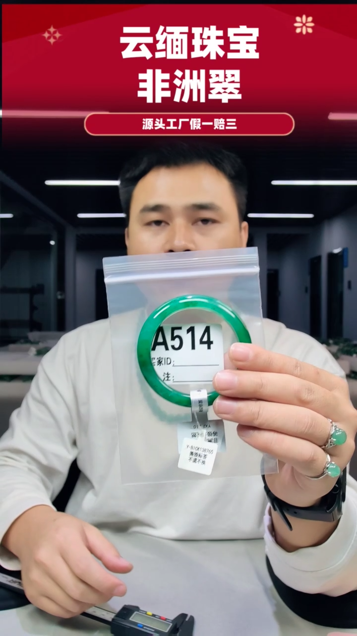 未镶嵌手镯石英质玉（非洲翠）56圈口A514