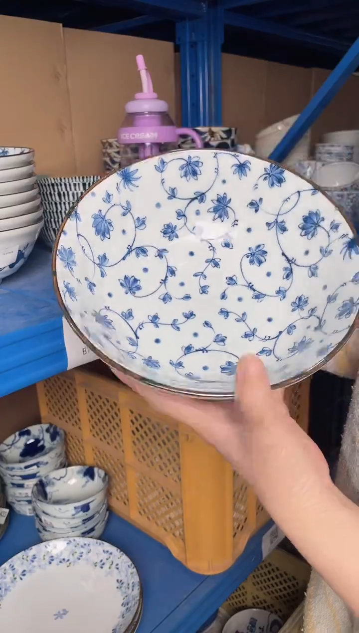 陶瓷蔓唐草8.1英寸碗 微瑕