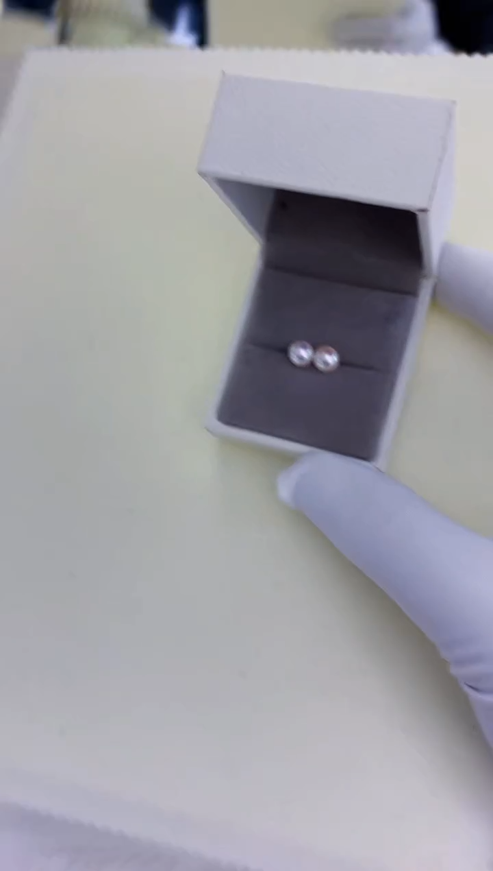 银S925镶嵌饰品海水珍珠5-6素钉定制·银针