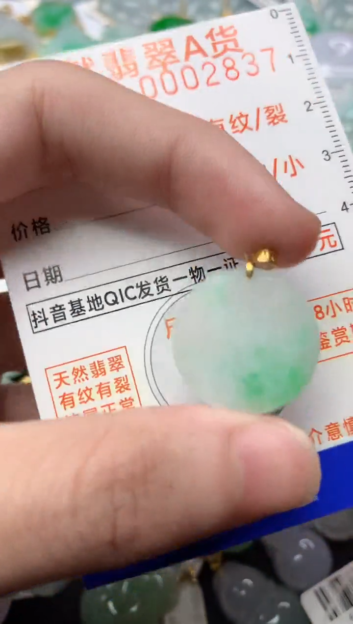 【闪购商品】翡翠颈饰18K金镶嵌5.........