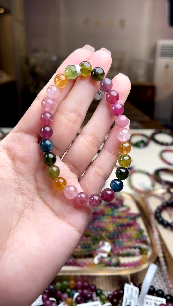 【闪购商品】/未镶嵌碧玺7mm+碧玺单圈多样性发货