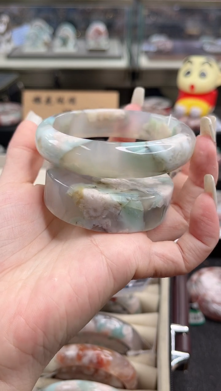未镶嵌手镯石英质玉尘*丷圈口（赠品镯心）