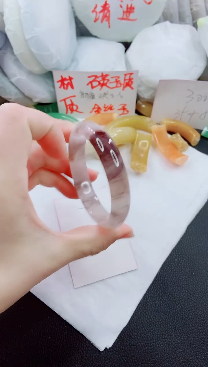 【闪购商品】石英质玉手镯未镶嵌J157-58-59