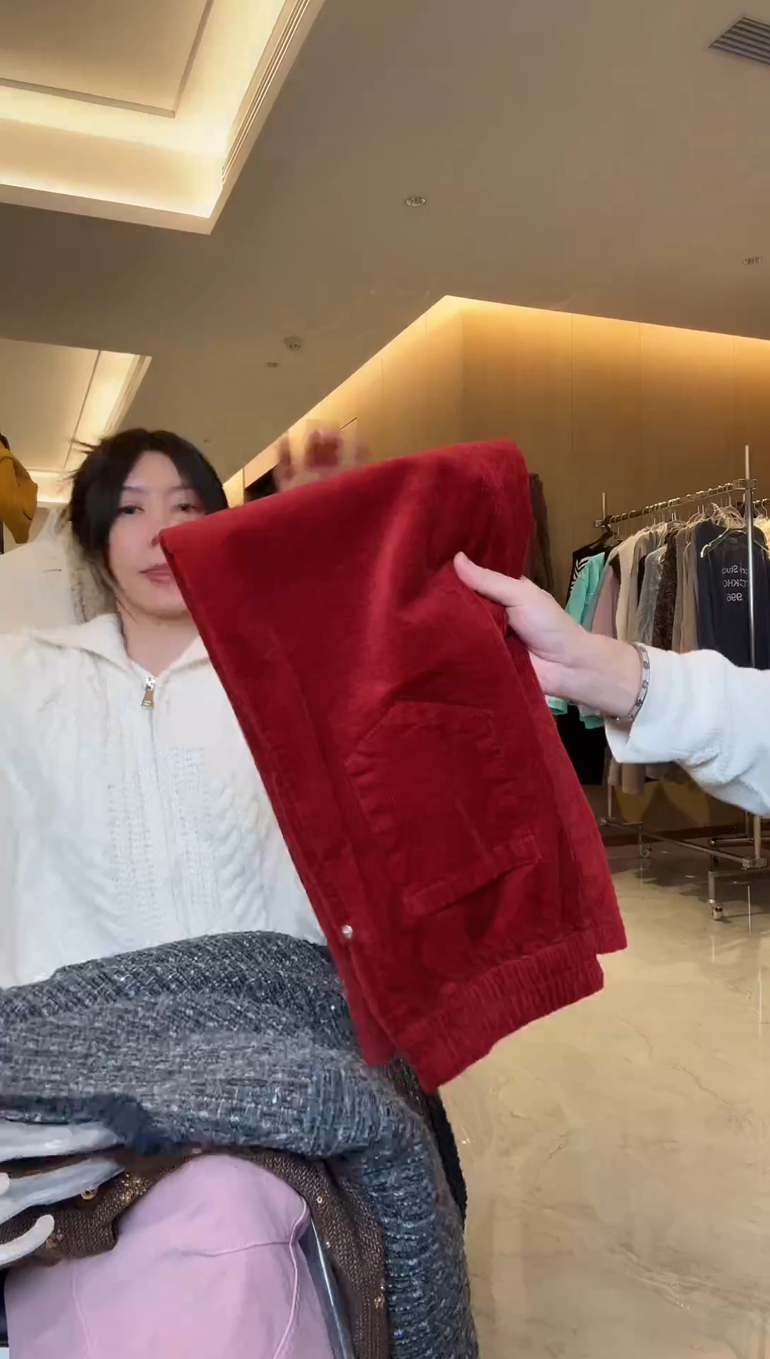 摇粒绒羔羊绒妮*裤子