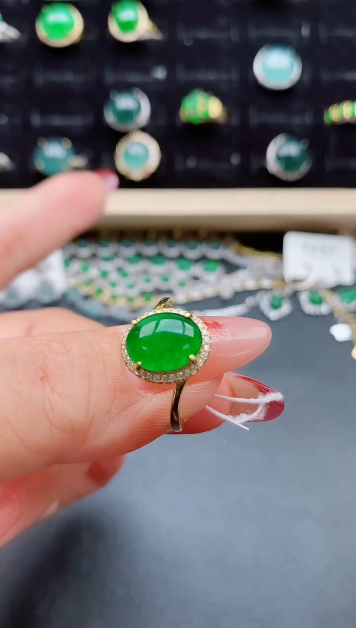【闪购商品】翡翠戒指银S925镶嵌321321