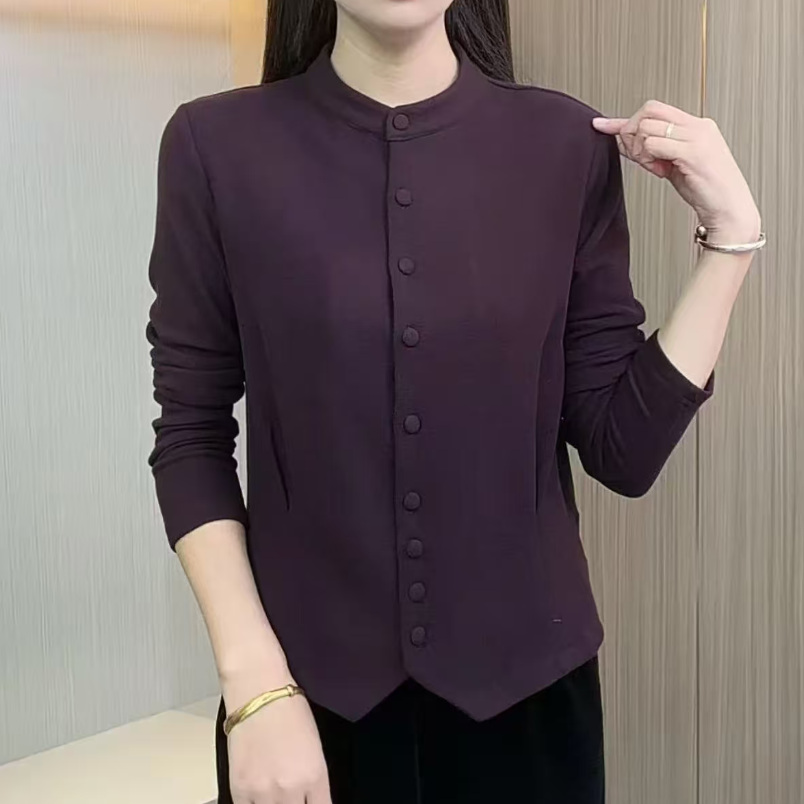 女长袖打底衫早秋女款双面绒纯色ins洋气时尚圆领显瘦