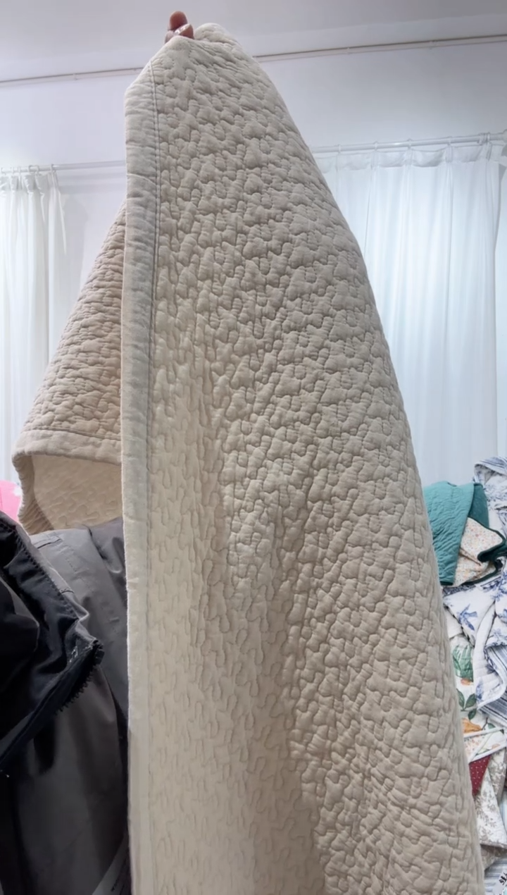 棉200*200纯棉床盖108号微瑕咖色