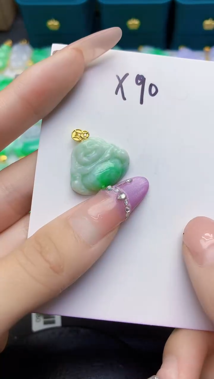 颈饰未镶嵌翡翠缅甸天然翡翠A货