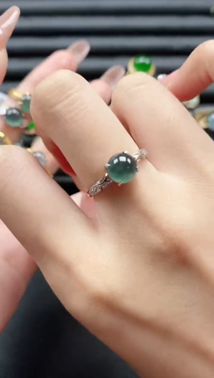 【闪购商品】翡翠戒指银S925镶嵌15511