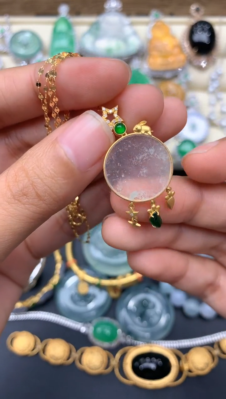 【闪购商品】翡翠颈饰18K金镶嵌213-中国好珍宝