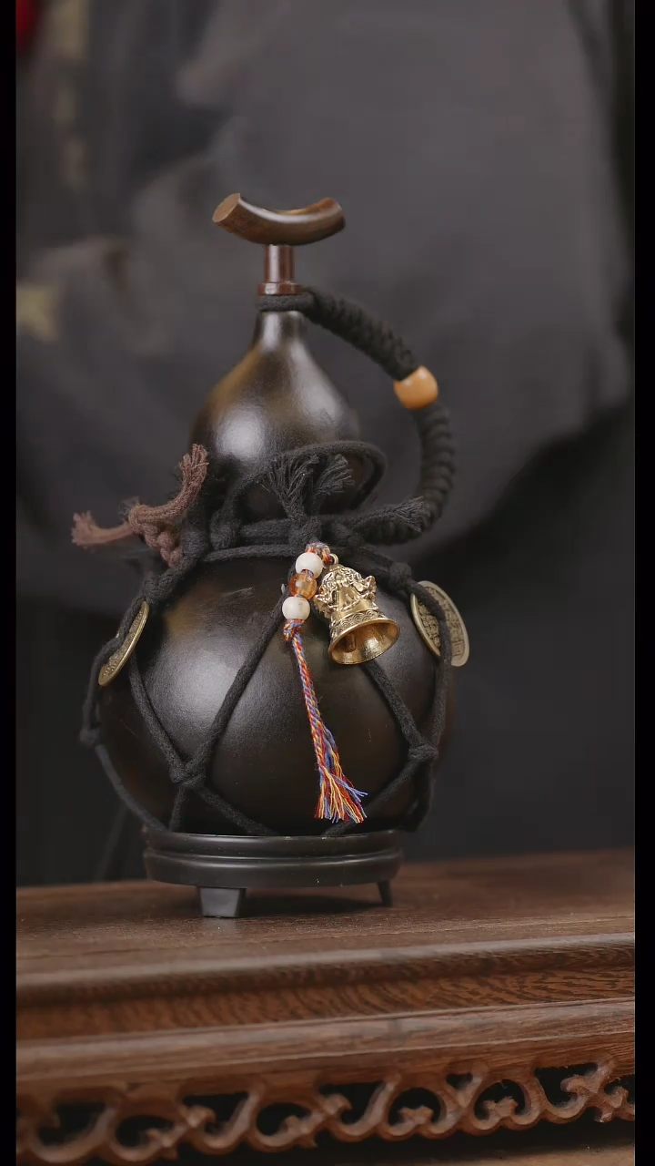 【闪购商品】346号精品天然大漆工艺防渗内胆酒葫芦~