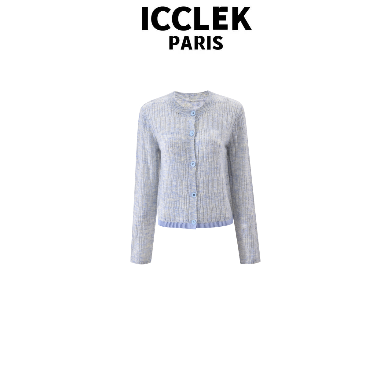 圆领针织衫气质轻奢名媛显瘦领上衣秋冬外套 