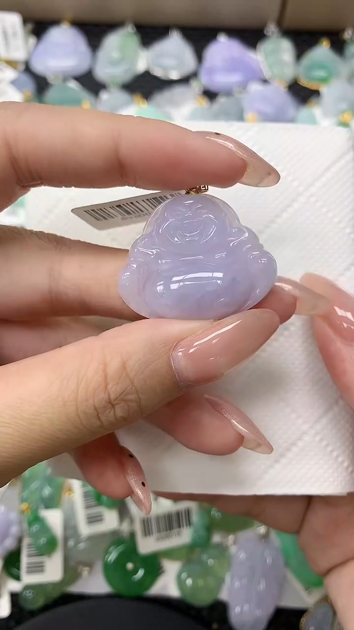 颈饰18K金镶嵌翡翠1111111111111