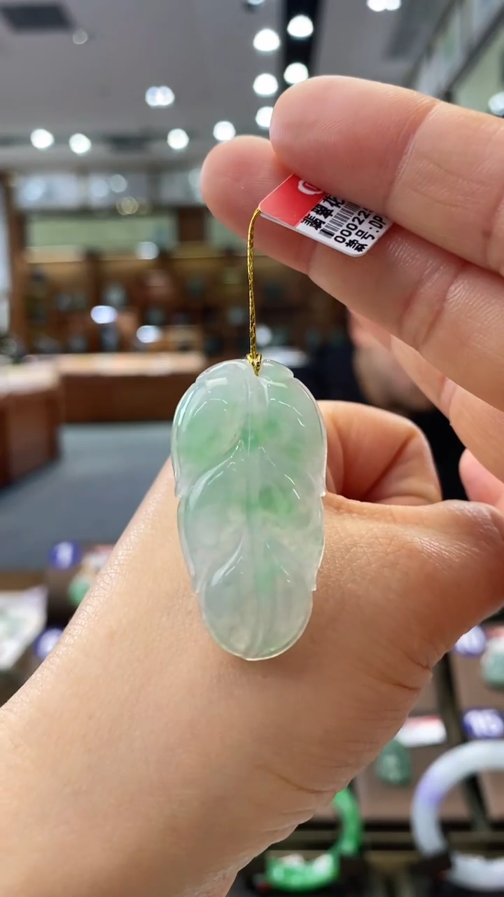 【闪购商品】翡翠颈饰未镶嵌叶子