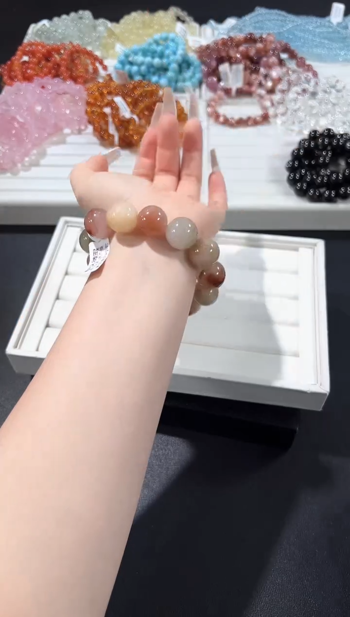 未镶嵌手串水晶90p多样性发其一【1条】默认微瑕16mm