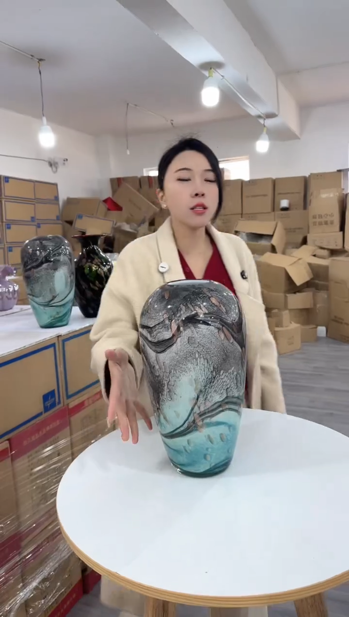 【闪购商品】琉璃瑞鸿花瓶花器早u-9