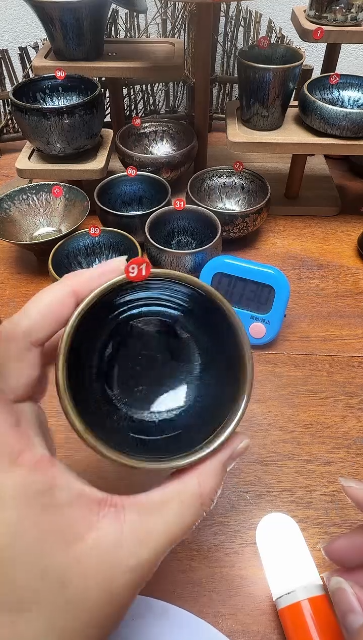 茶盏一****然91号建盏工匠茶器