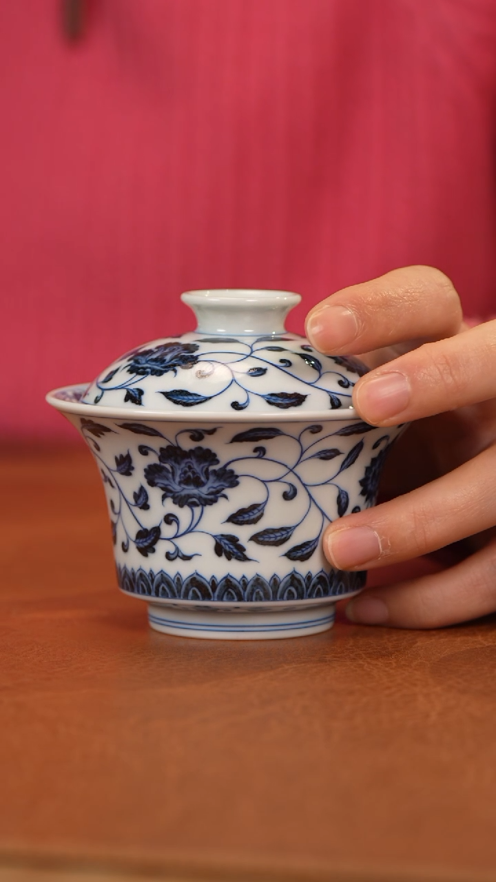 【闪购商品】杯和然珍味四季花马蹄盖碗