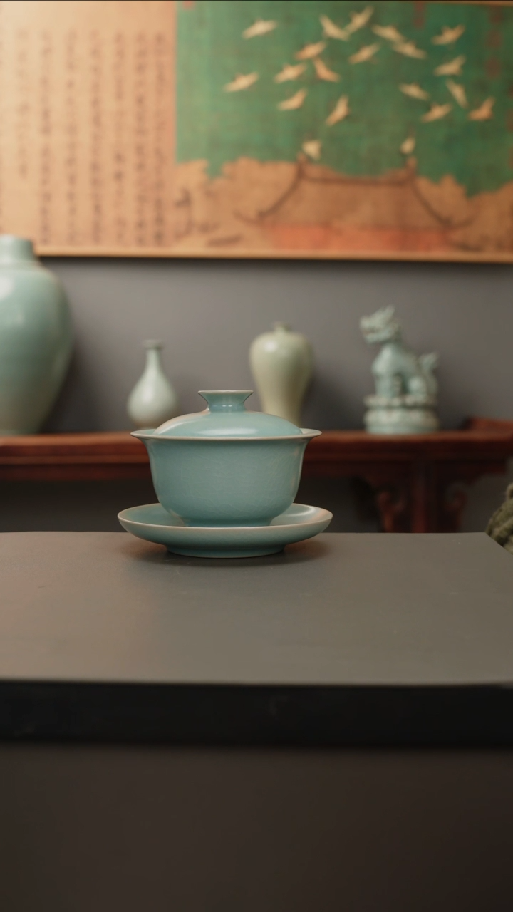 【闪购商品】杯仿古釉原矿  元宝三才