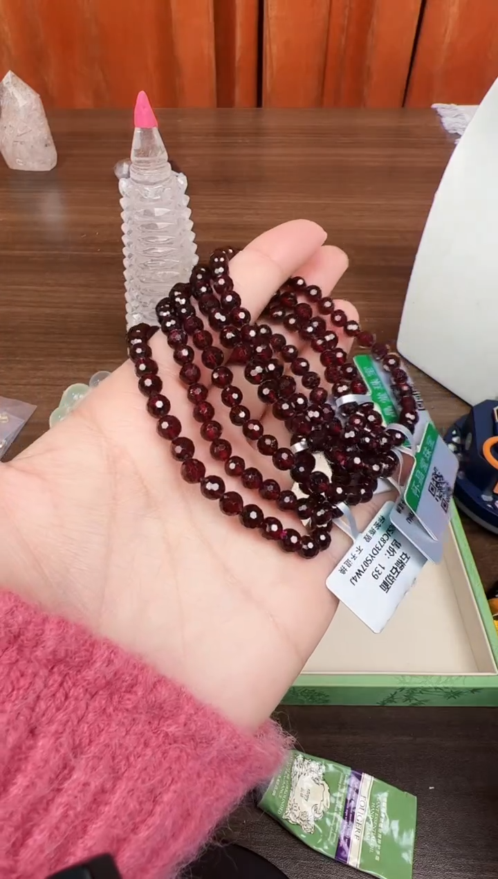 未镶嵌手链石榴石悦2421 多样性发一件 约5mm