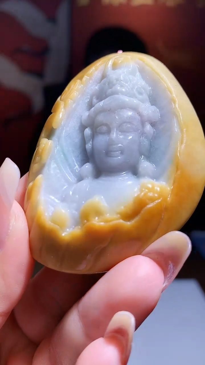 【闪购商品】定制翡翠未镶嵌1072xx-毛货挂件19