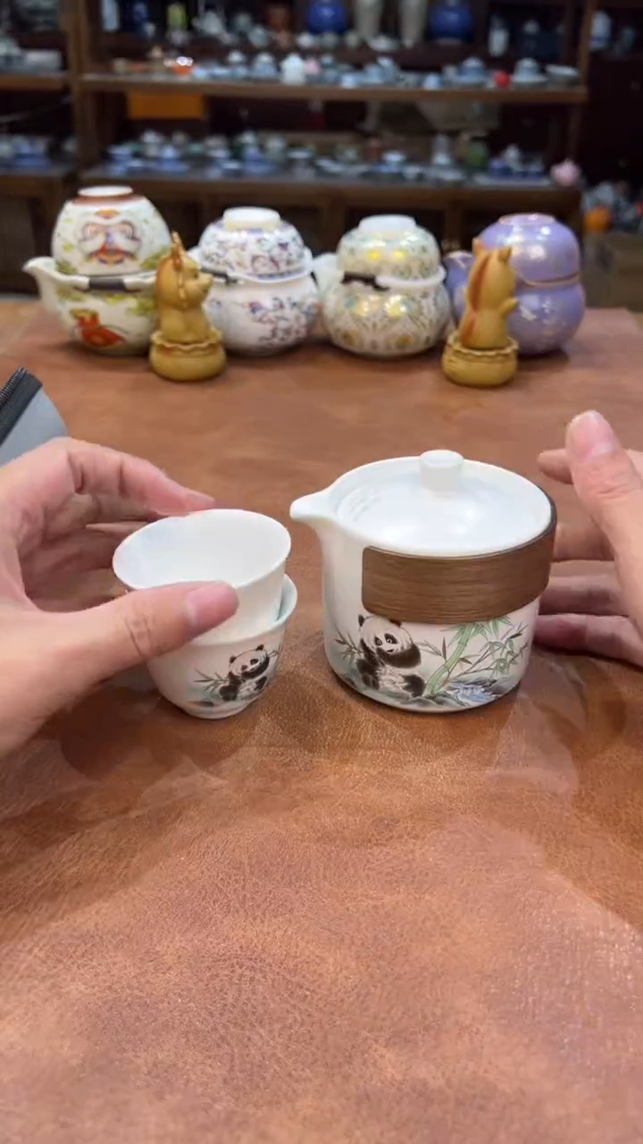 真的很便宜会开片的旅行茶具