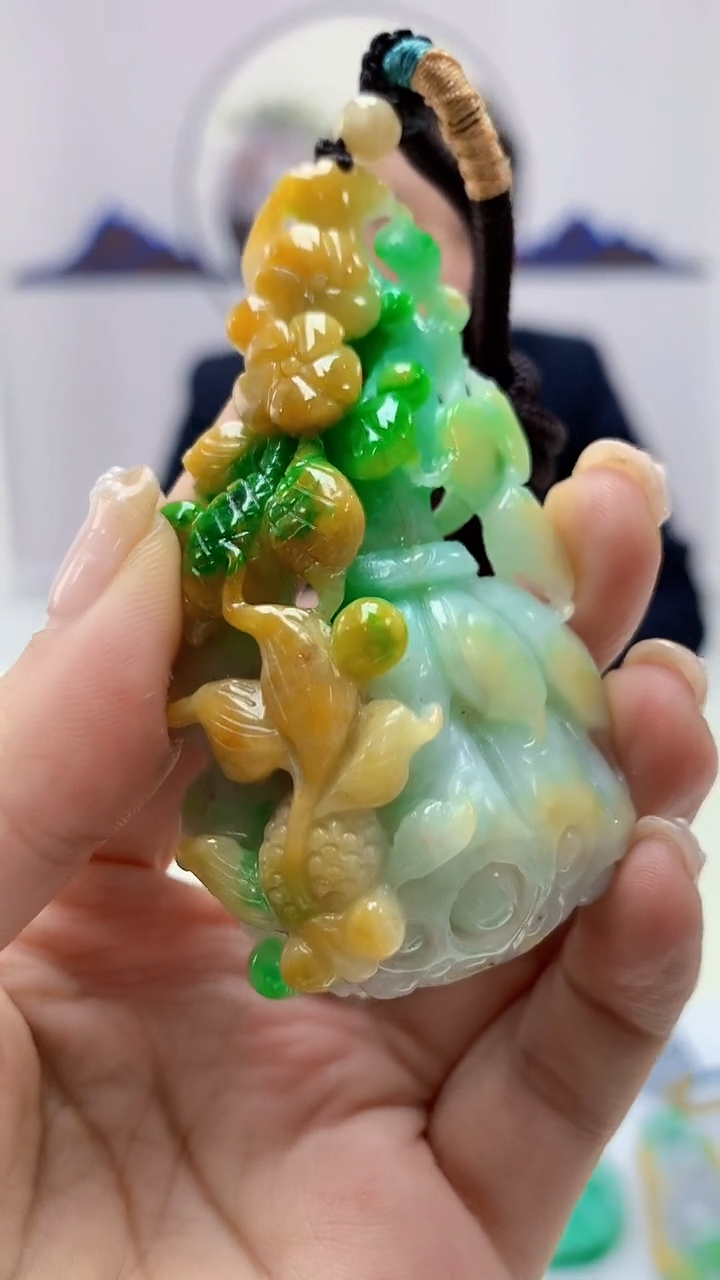 【闪购商品】定制翡翠未镶嵌4969ms-毛货挂件45