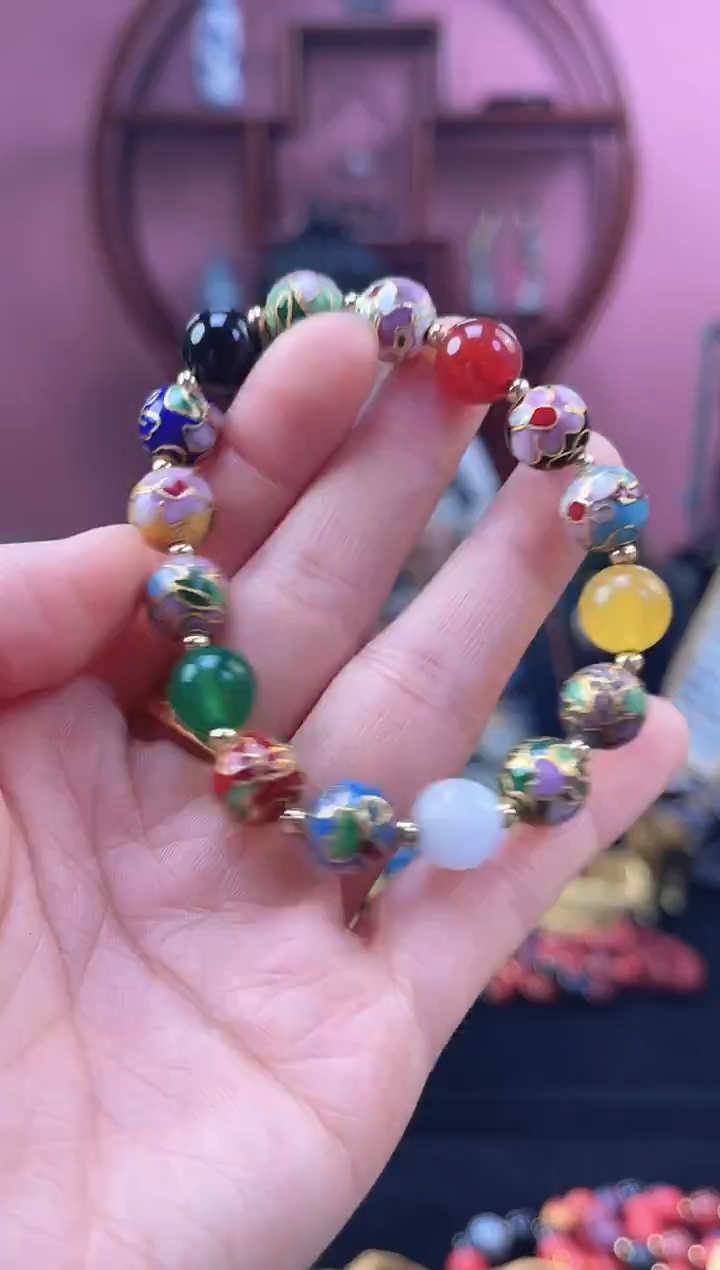 非遗 景泰蓝 手串 多宝