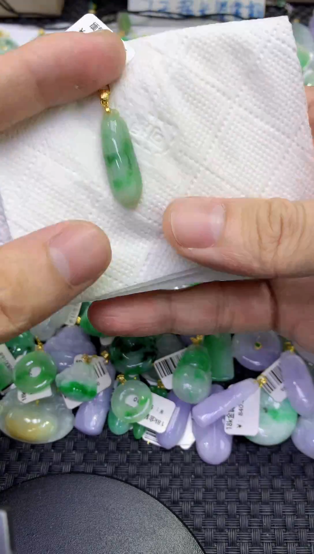 颈饰未镶嵌翡翠天然缅甸A货翡翠