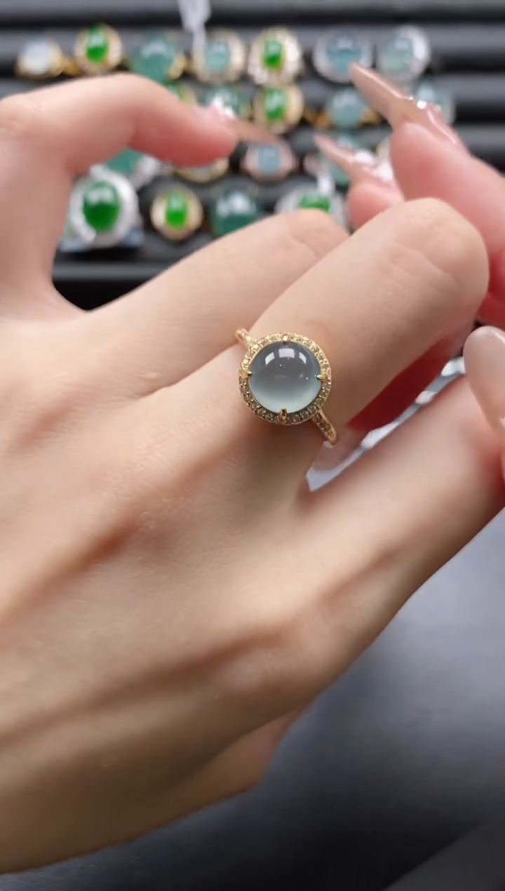 【闪购商品】翡翠戒指银S925镶嵌51511