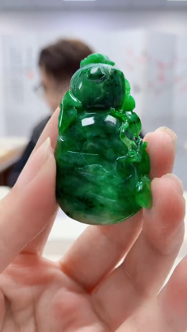 定制翡翠未镶嵌5159ms-毛货89葫芦