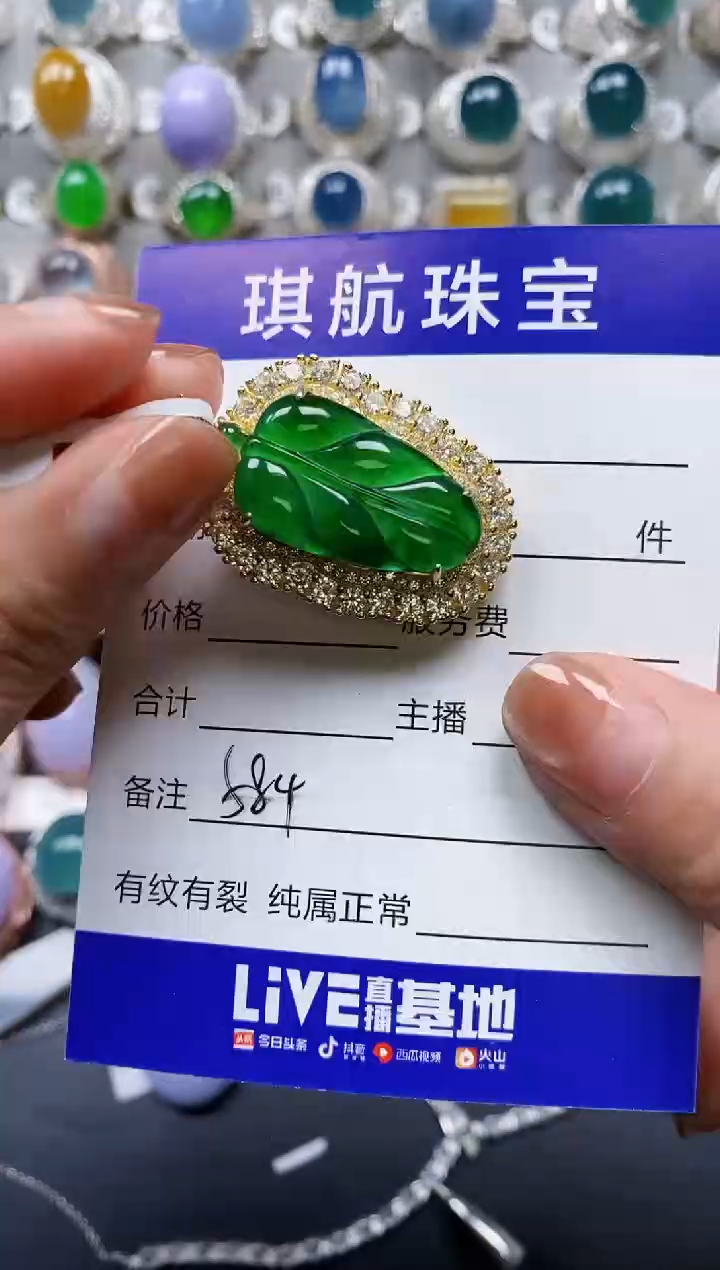 【闪购商品】翡翠颈饰银S925镶嵌0584