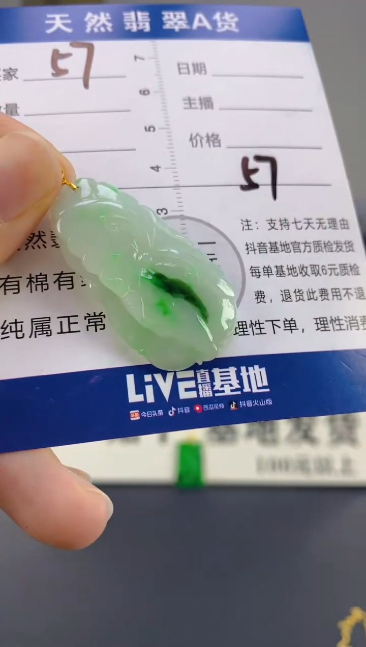 【闪购商品】翡翠颈饰18K金镶嵌天然A货翡翠