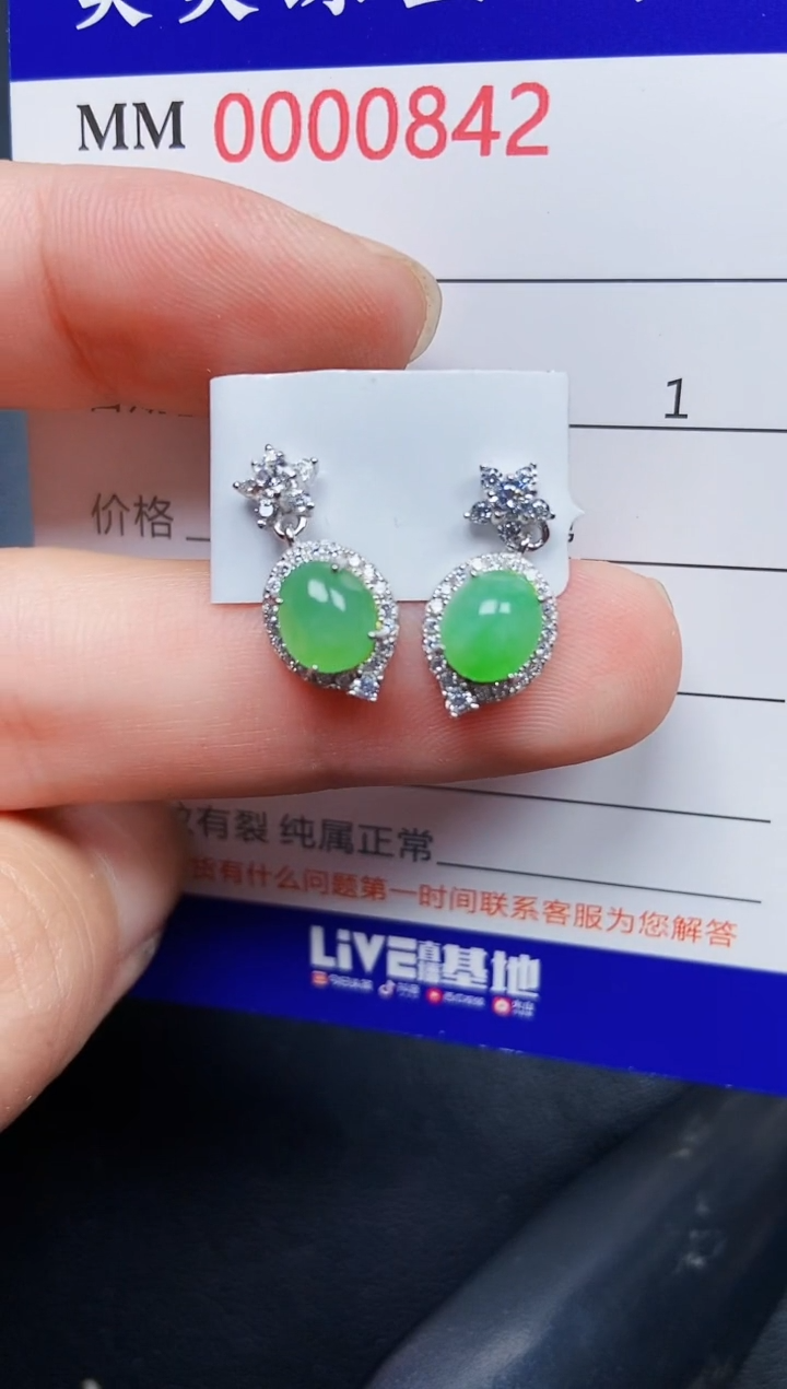 翡翠银S925镶嵌颈饰0842