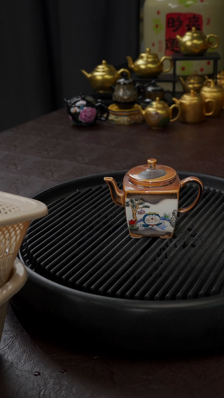 【闪购商品】杯【宜景窑柴烧多来A梦】壶14