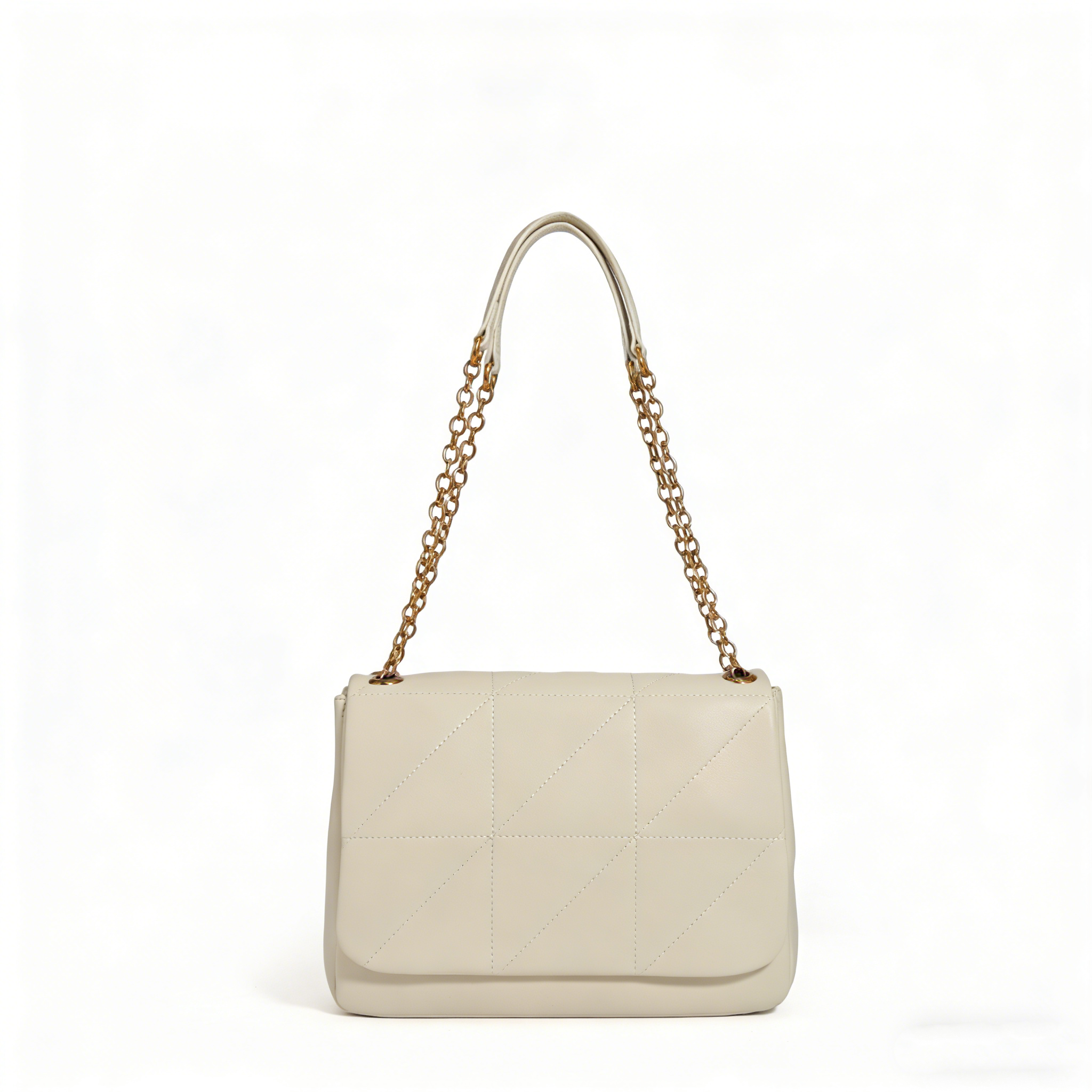 【C&R】时尚单肩斜挎菱格包FES-5185-白色29x8x20cm