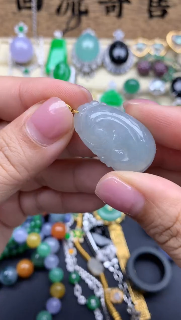 【闪购商品】翡翠颈饰18K金镶嵌39-中国好珍宝