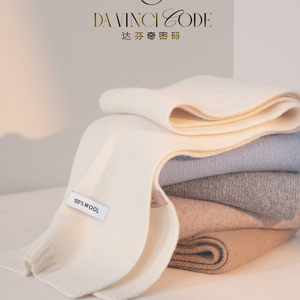 100%纯羊毛围巾女羊绒礼盒装冬季高级感围脖送给女朋友圣诞节礼物