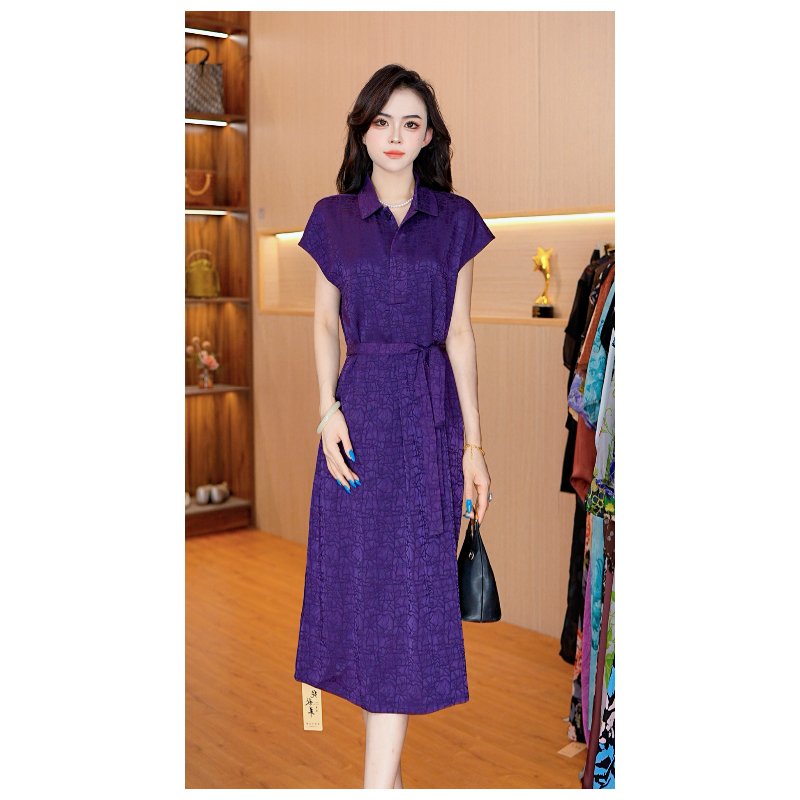 7772-3新款显瘦收腰夏季连衣裙