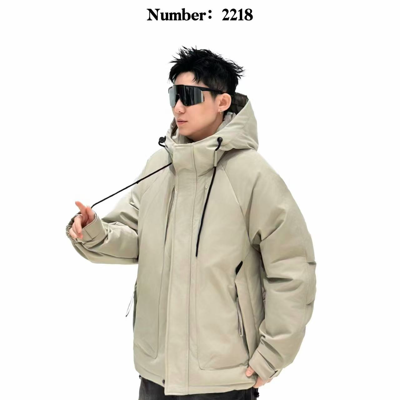 Y-2218# 米 秋冬时尚休闲云朵绒防寒服