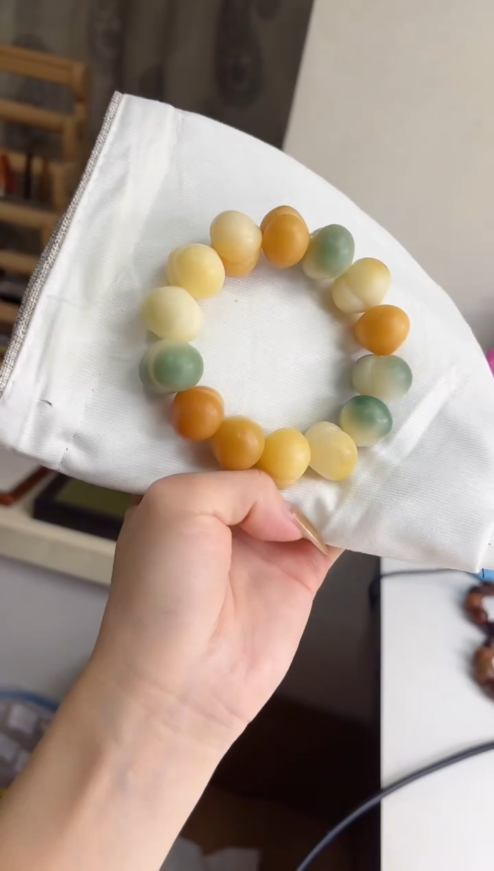 手串菩提根/象牙果沐q28干磨屁桃20mm手串