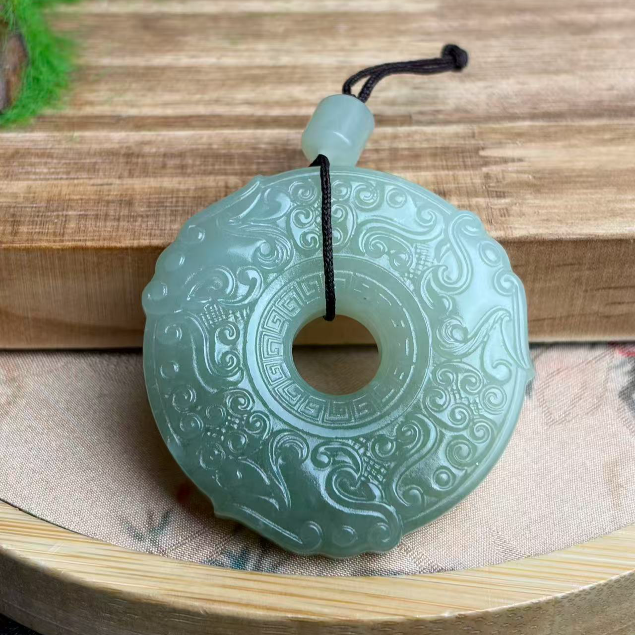 和田玉晴水平安扣D002