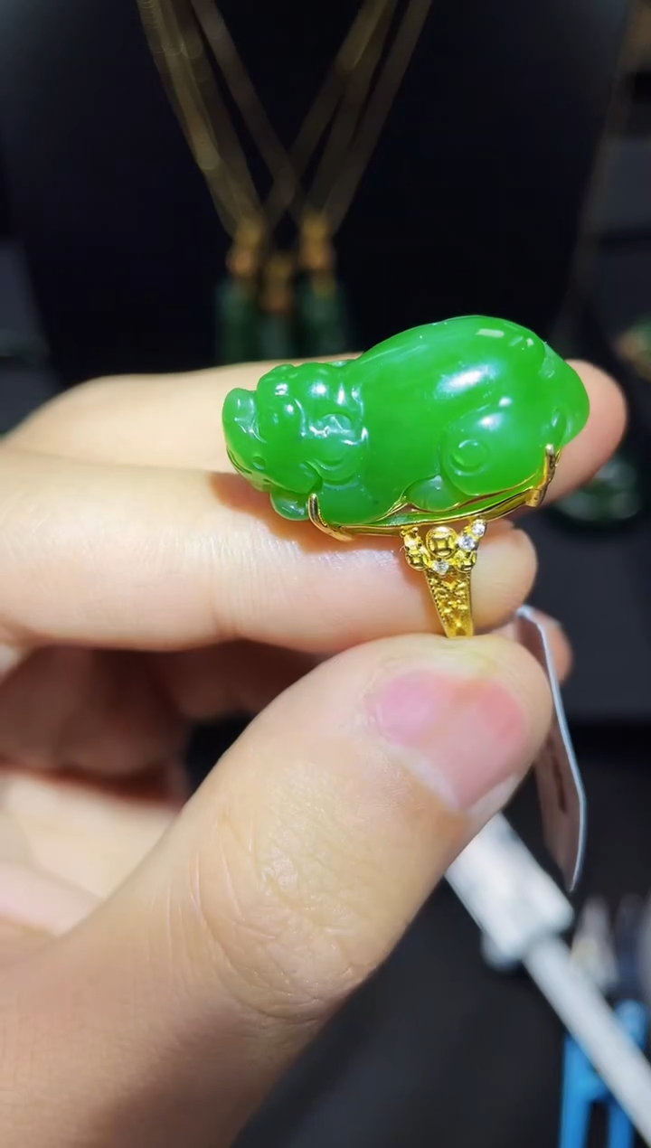 【闪购商品】和田玉戒指银S925镶嵌多样性发一