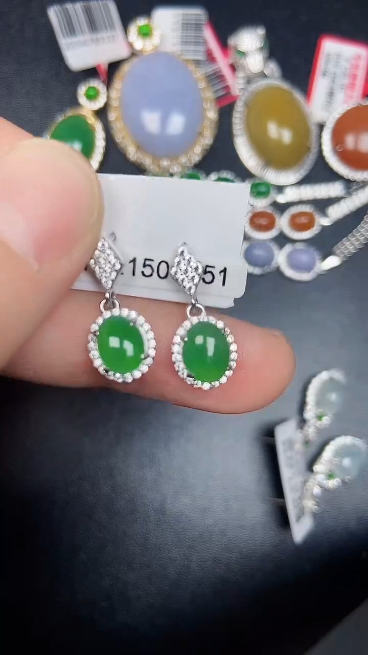 银S925镶嵌戒指翡翠3630