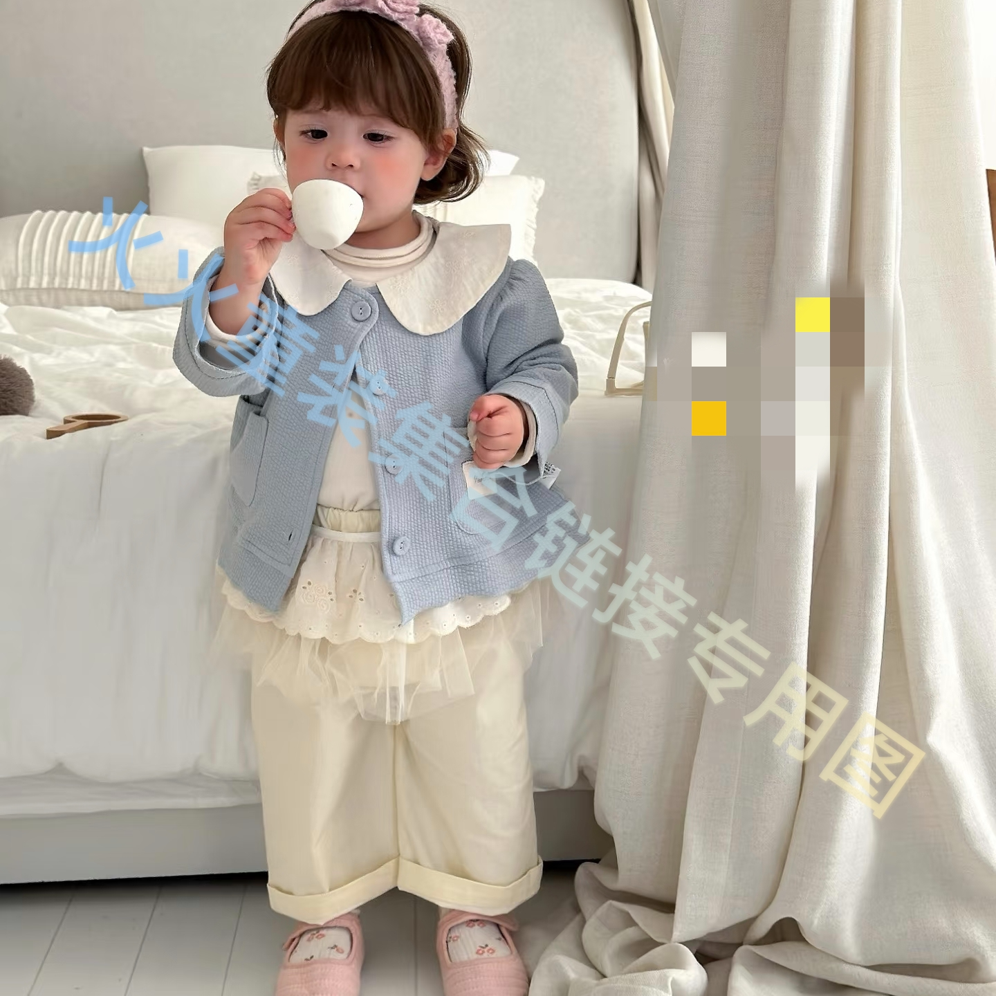 397-红色波点羽羽服单链接女童洋气衣服
