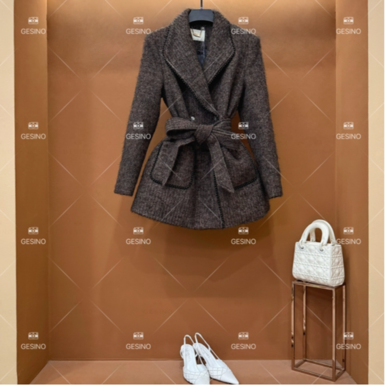 【娜娜】秋冬气质小香风法式时尚百搭翻领羽绒服外套QD-2024835