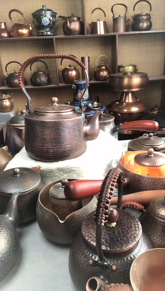 贵金属紫铜泡茶壶